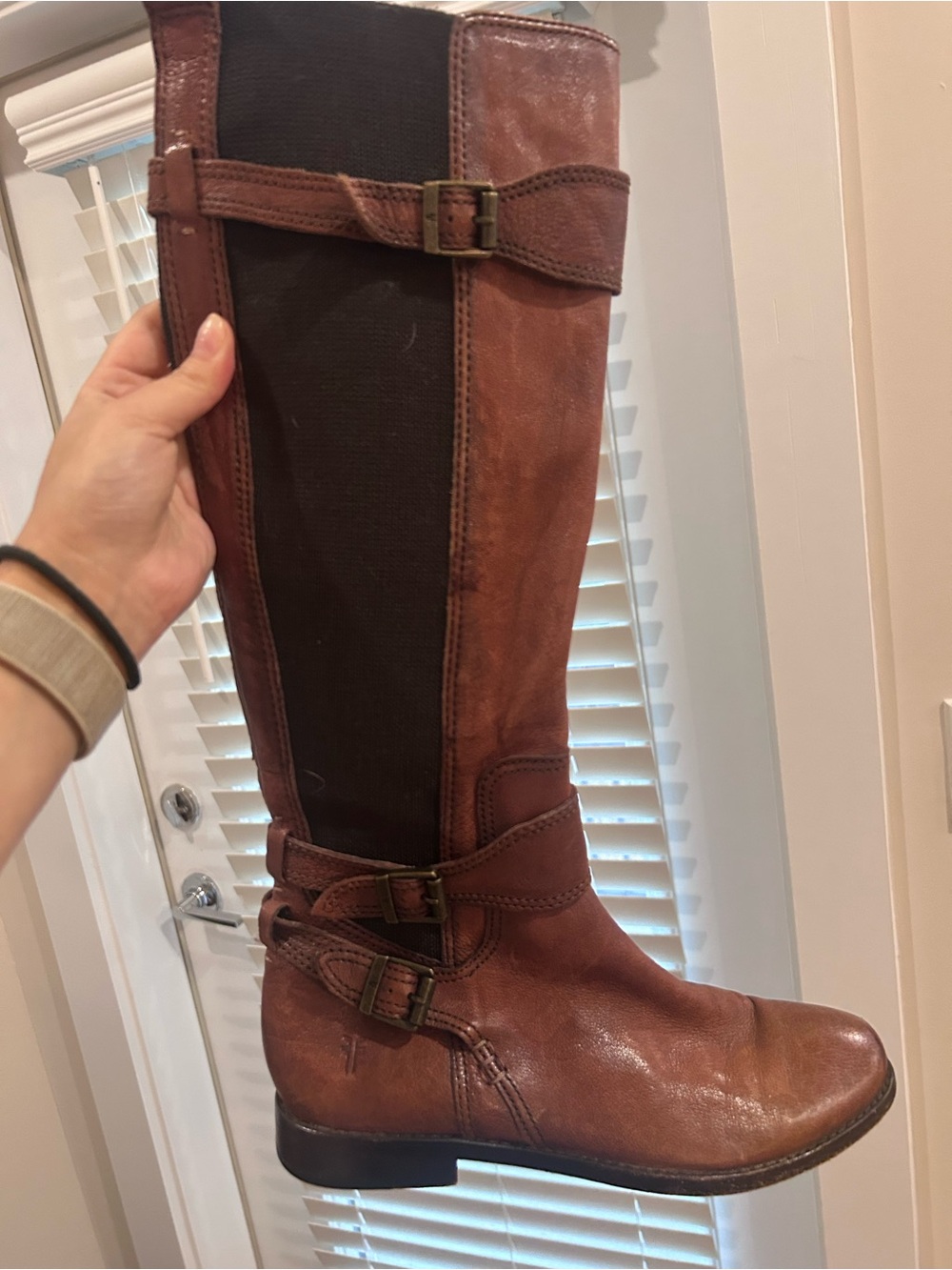 Frye Brown Leather Over-the-Knee Riding Boots